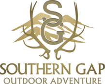Southern Gap Outdoor Adventure logo with stylized interlocking SG letters and an antler design.