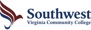 Southwest Virginia Community College logo with a stylized red and blue flame and the college name in blue text.