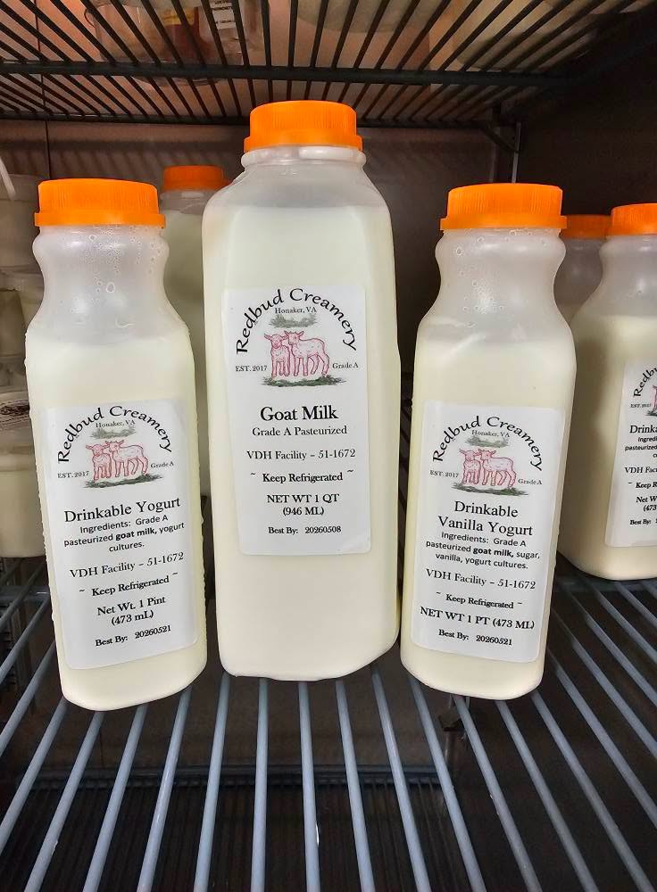 Red Bud Creamery products with logo