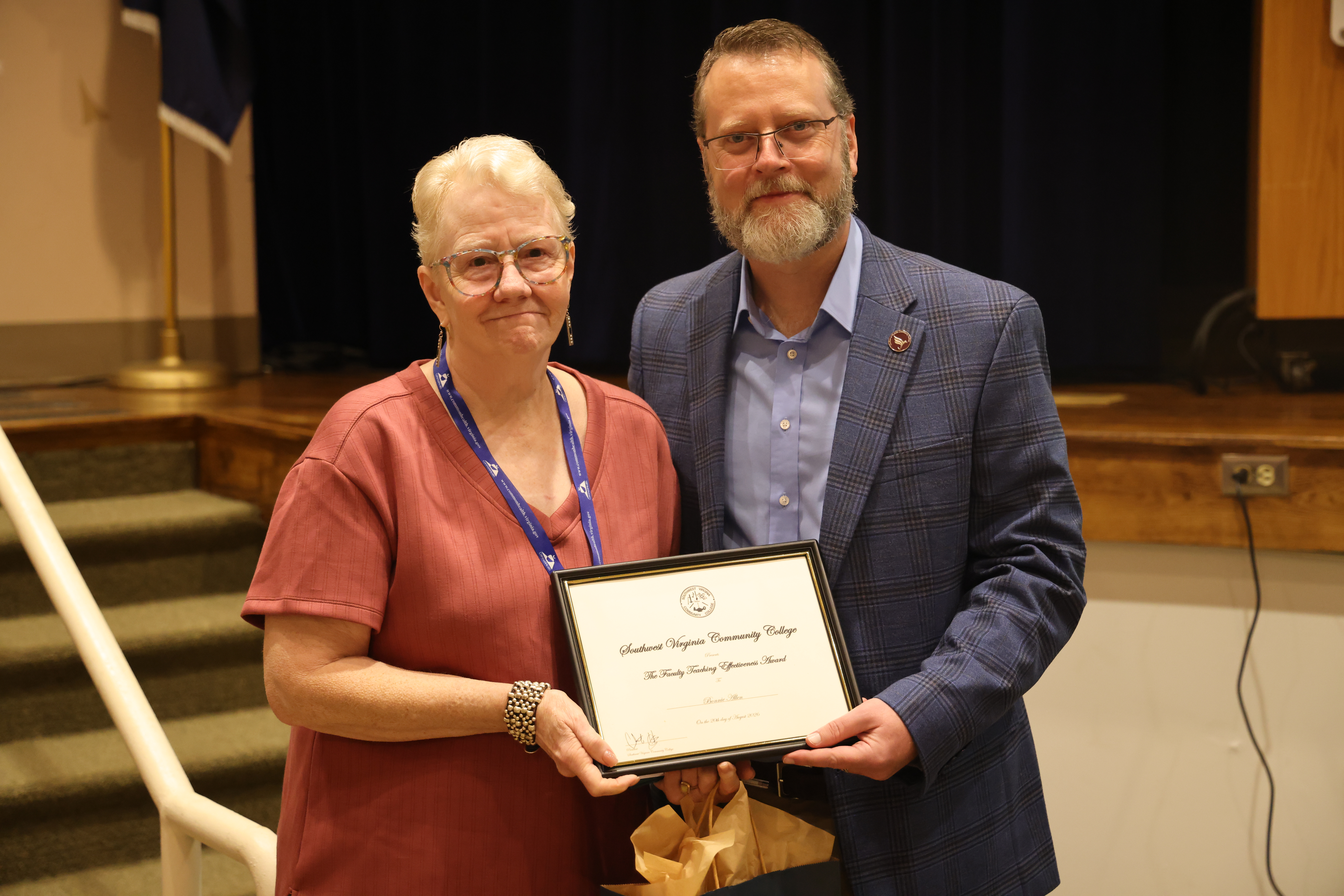 Bonnie Allen with Dr. Hayes