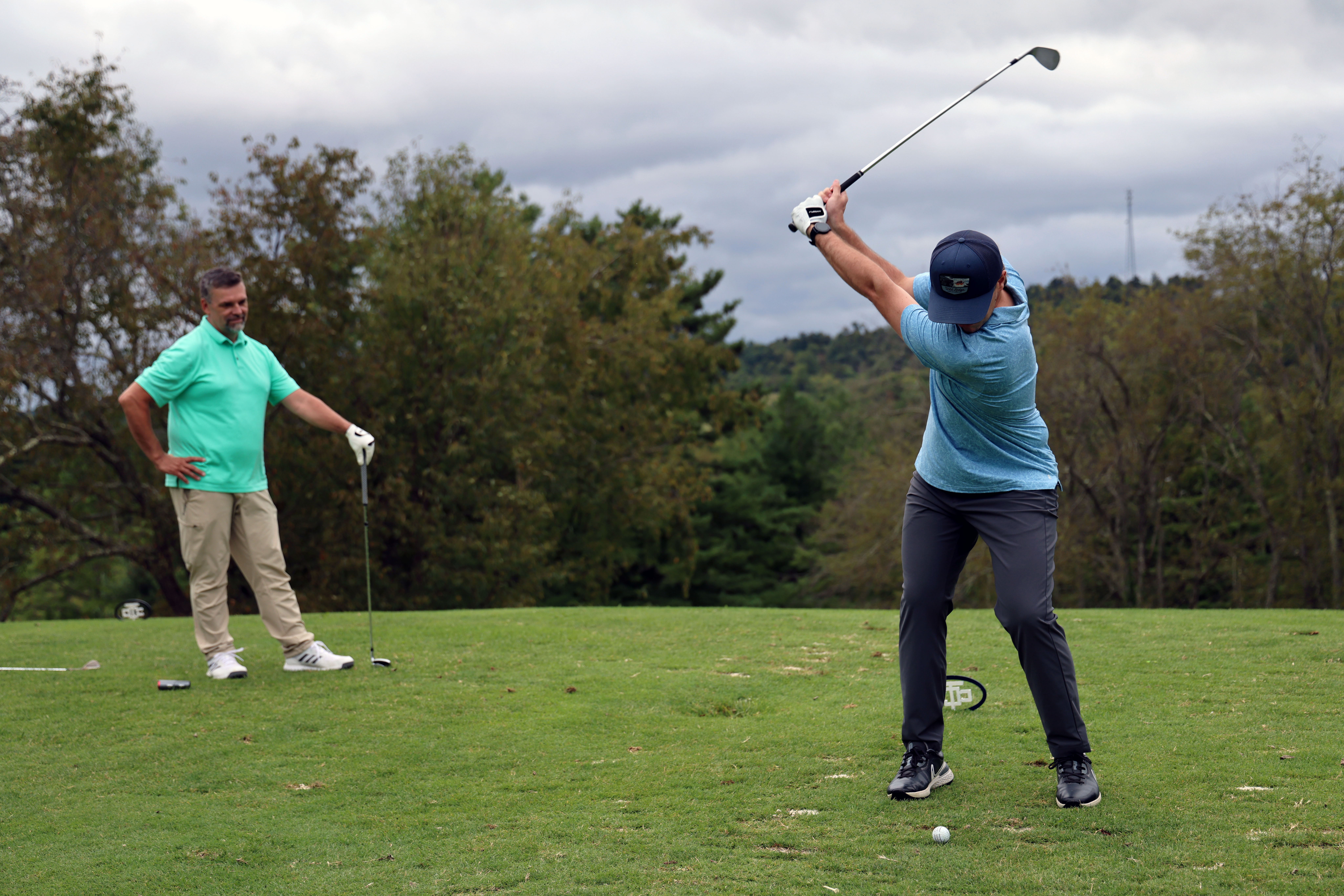 Action Shot of the Golf Tournament